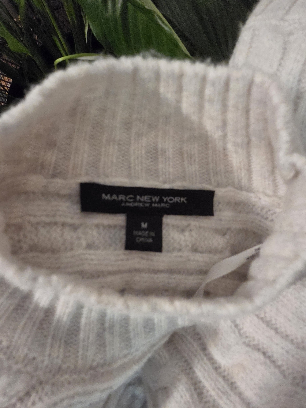 Marc New York Light Beige Ribbed Knit Sweater